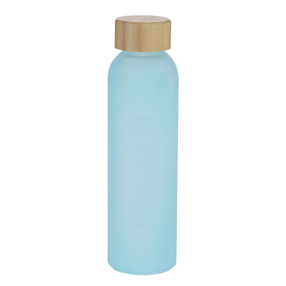 Fles Tistak — drukvlak verticaal op de fles