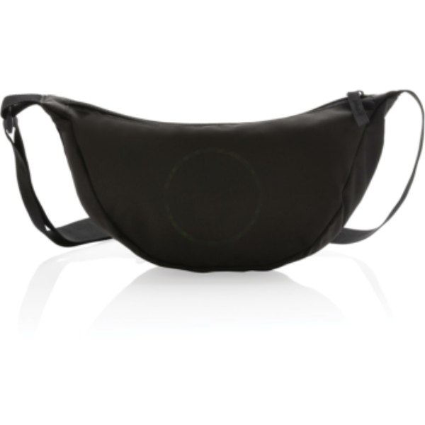 Crescent AWARE™ RPET halve maan sling bag — drukvlak artikel voorzijde