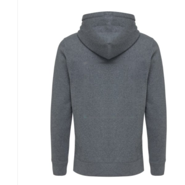IQONIQ Abisko gerecycled katoen hoodie met rits — drukvlak artikel achterzijde