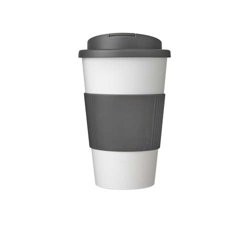 Americano® 350 ml geïsoleerde beker met handvat — drukvlak voorzijde