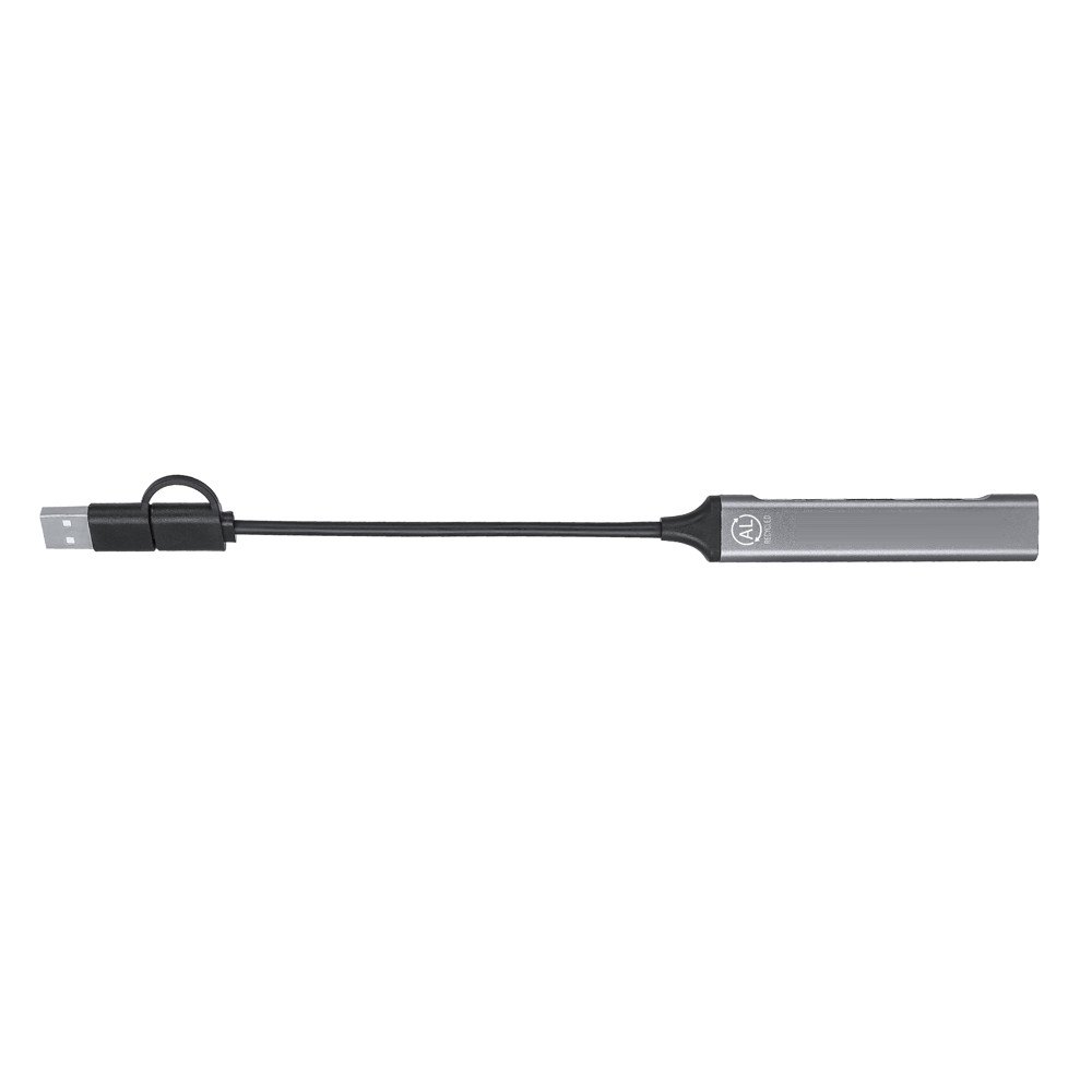 USB Hub Konery — drukvlak naast het logo
