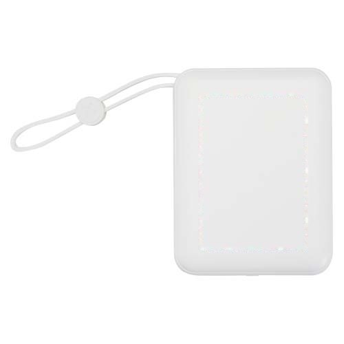 Acrux tabletpowerbank van 10.000 mAh 35 W met ingebouwde Type-C kabel van gerecycled plastic — drukvlak voorzijde