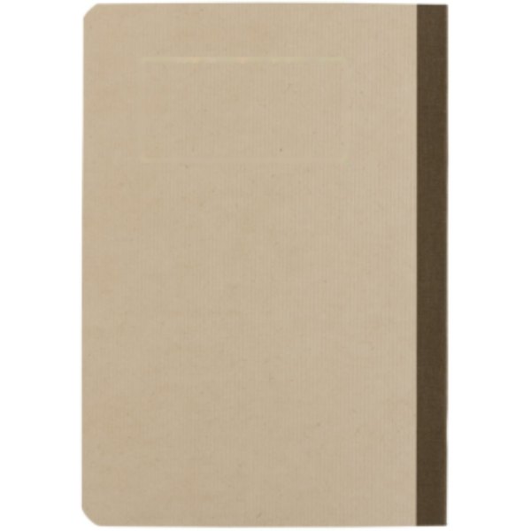 Stylo suikerrietpapier A5 notitieboek — drukvlak artikel achterzijde boven