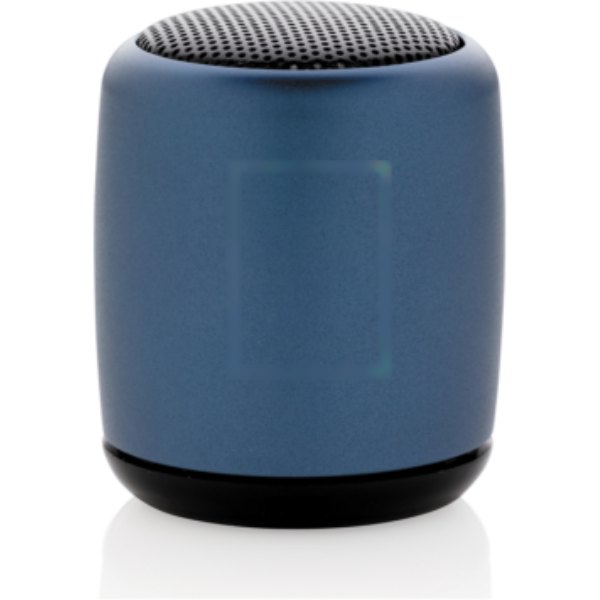 Mini aluminium draadloze speaker — drukvlak artikel achterzijde