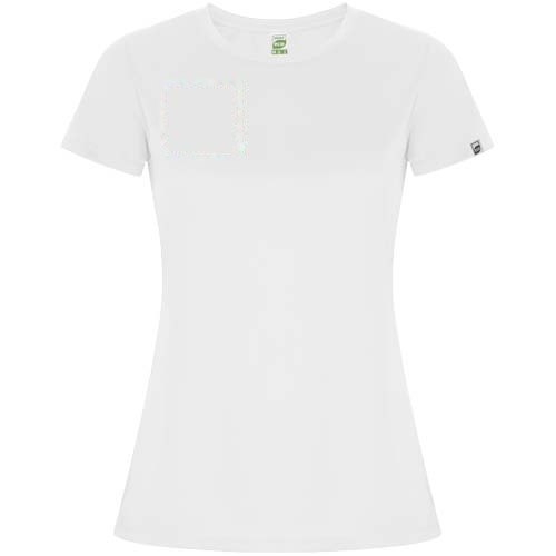 Imola 135 g/m² sportshirt met korte mouwen voor dames — drukvlak rechter borst
