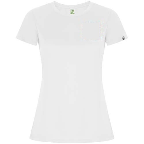 Imola 135 g/m² sportshirt met korte mouwen voor dames — drukvlak linker borst