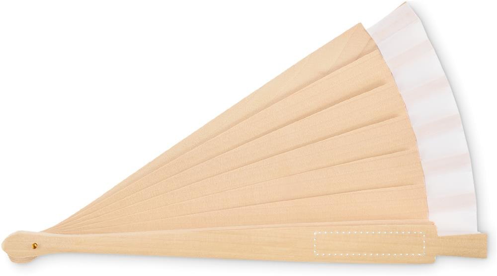 WOODFAN - Houten handwaaier — drukvlak voorzijde