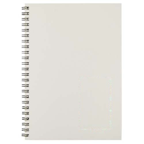 Desk-Mate® A5 kleuren spiraal notitieboek — drukvlak rechts onder