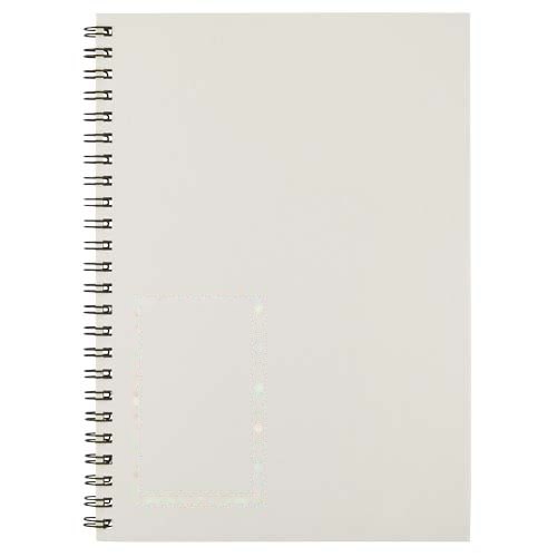 Desk-Mate® A5 kleuren spiraal notitieboek — drukvlak links onder