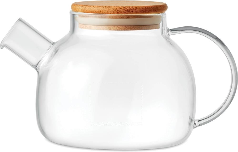 MUNNAR - Glazen theepot 850ml — drukvlak rechtshandig