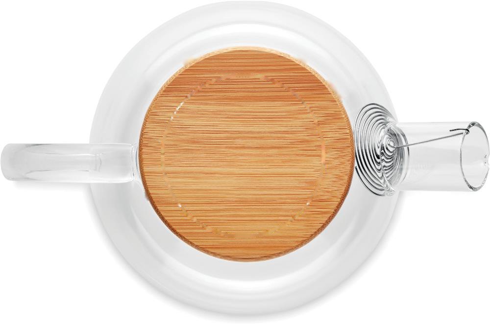 MUNNAR - Glazen theepot 850ml — drukvlak deksel