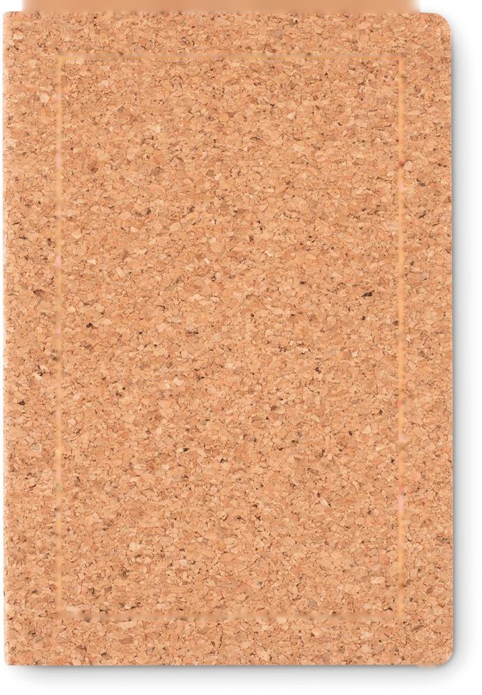 NOTECORK - A5 notitieboek kurk — drukvlak voorzijde