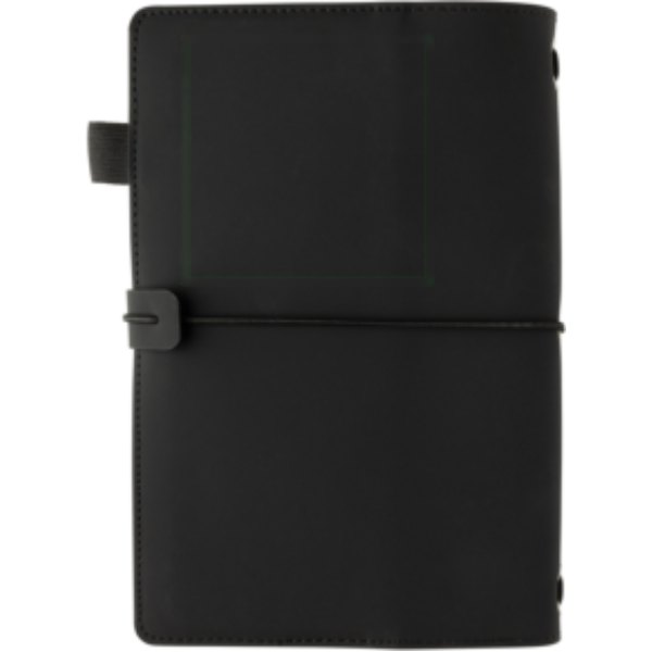 Daily Notes Binder 3-in-1 hervulbaar PU notitieboek — drukvlak artikel achterzijde boven