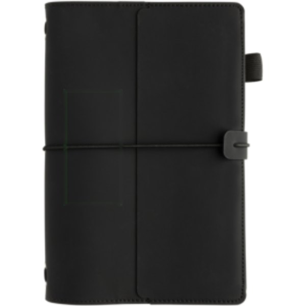 Daily Notes Binder 3-in-1 hervulbaar PU notitieboek — drukvlak artikel voorzijde links
