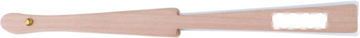 Handwaaier Rosanne | Gerecycled stof | Houten handvat — drukvlak handvat