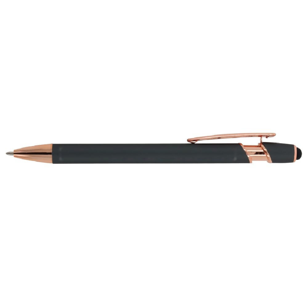 Balpen Paris Luxe Metaal rubberised — drukvlak 90 graden van de clip