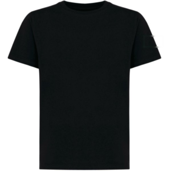 IQONIQ Koli kids lichtgewicht gerecycled katoen t-shirt — drukvlak mouw links