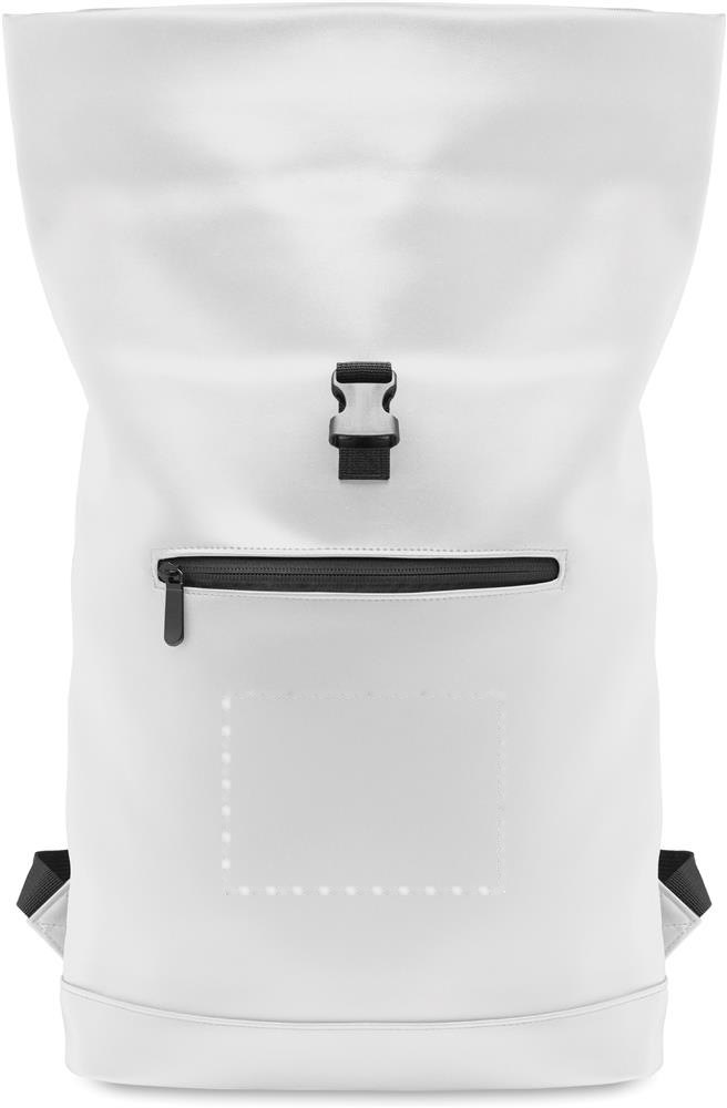 BAI ROLL - Laptop Rolltop rugzak PU — drukvlak voorzijde