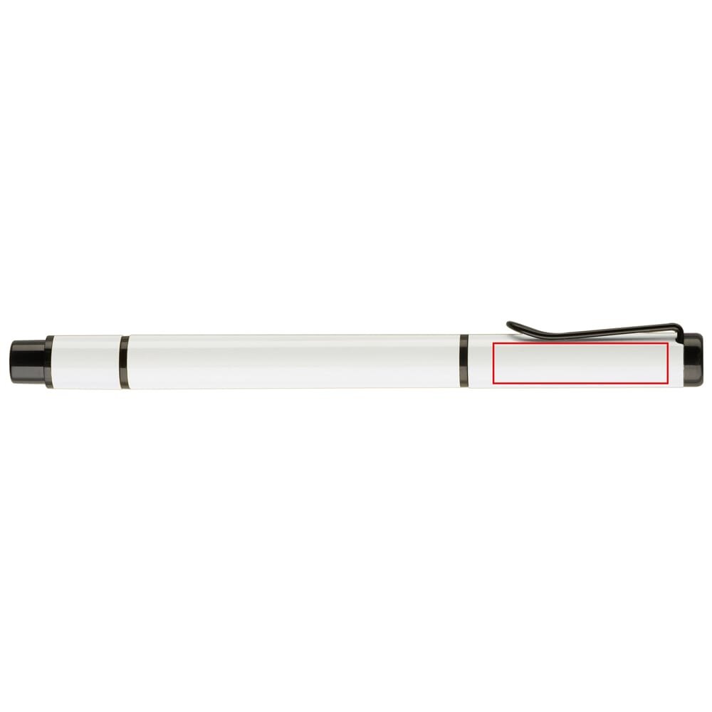Balpen 2-in-1 hardcolour — drukvlak op de kap 90 graden onder de clip