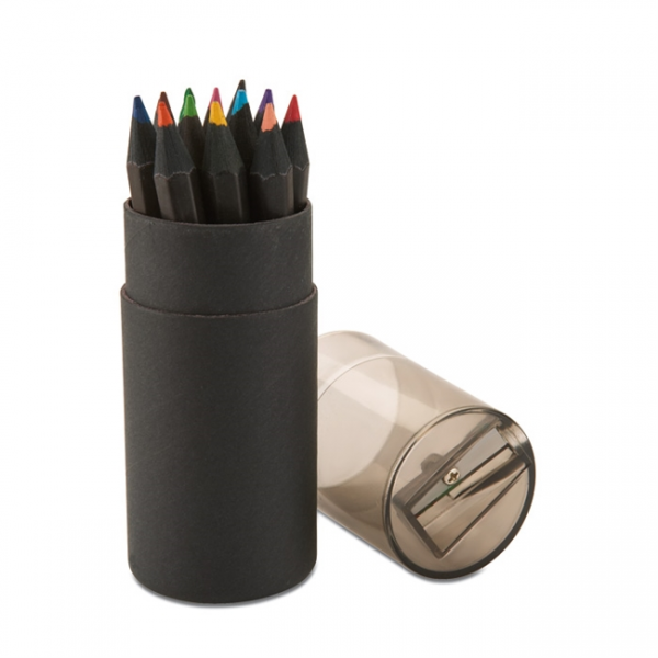 BLOCKY 12 Potloden in ronde doos IT3630-03