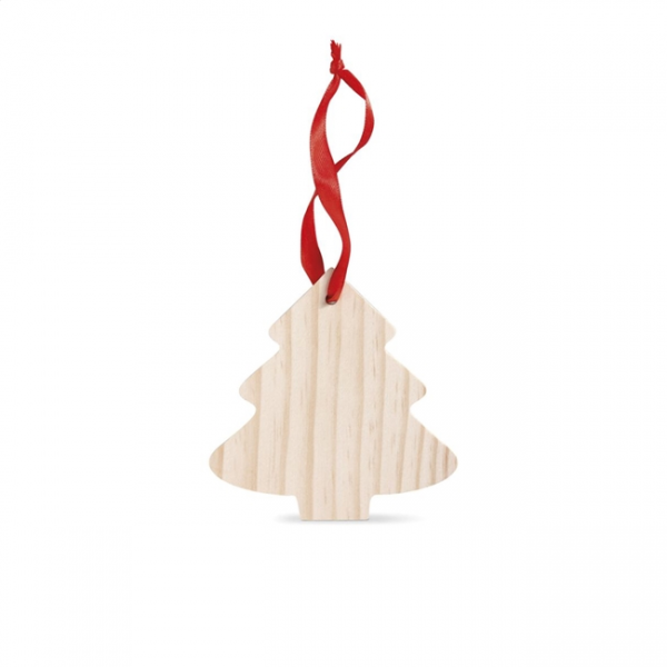 WOOTREE Kerstboomvormige houten hanger CX1374-40