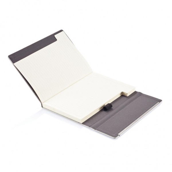 Elite is een stijlvol notitieboek met stof aan binnen- en buitenzijde