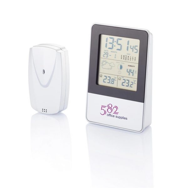 In/outdoor weer station met LCD scherm en speciale outdoor sensor. Functies: Tijd en kalender