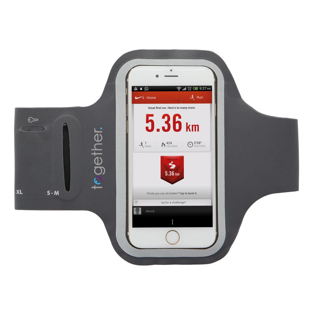 Lichtgewicht en trendy sportarmband gemaakt uit ultra dun en waterdicht elastisch materiaal. De klitteband sluiting heeft twee maten zodat hij geschikt is voor de iederen. De klitteband sluiting is van hoge kwaliteit waardoor deze langdurig gebruikt kan worden.