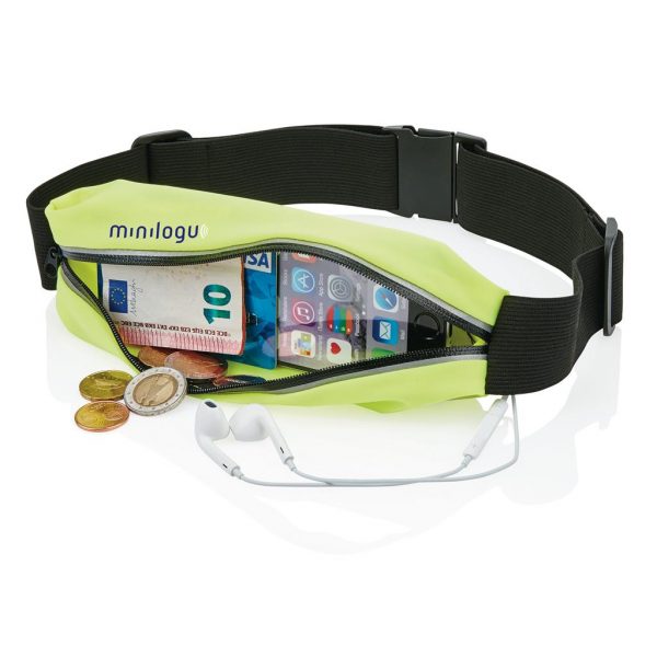 Lichtgewicht en trendy sport belt gemaakt uit ultra dun en waterdicht elastisch materiaal. Het materiaal heeft een waterdichte coating en de zipper is waterdicht om al je waardevolle bezittingen veilig in op te bergen onder alle omstandigheden. Om de rits zit een reflecterende strip voor extra zichtbaarheid.