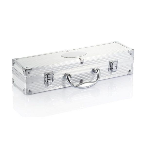 3-delige roestvrijstalen set in aluminium koffer inclusief spatel