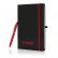 Giftset inclusief A5 hardcover notitieboek met elastieksluiting en roestvrijstalen Victory pen (zwartschrijvend) samen verpakt in luxe geschenkverpakking.
