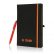 Giftset inclusief A5 hardcover notitieboek met elastieksluiting en roestvrijstalen Victory pen (zwartschrijvend) samen verpakt in luxe geschenkverpakking.