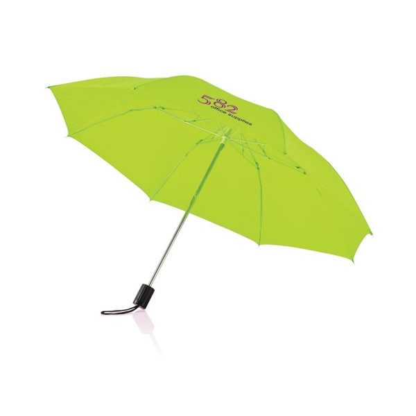 Opvouwbare paraplu met 210T polyester bespanning. Metalen steel